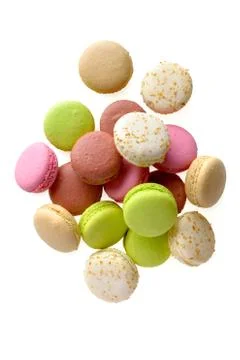 Multicolored macarons Stock Photos