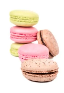 Multicolored macaroon Stock Photos