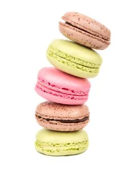 Multicolored macaroon Stock Photos