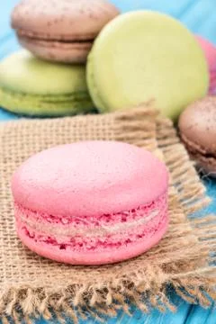 Multicolored macaroon Stock Photos