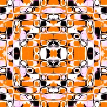 Multicolored mandala puzzle pattern. Kaleidoscope abstract comic background. Stockillustratie