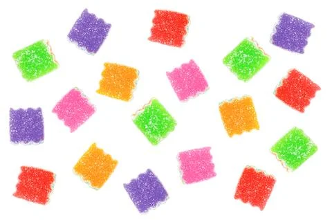 Multicolored marmalade sweets. White isolate Stock Photos