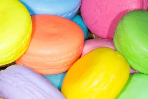 Multicolored marshmallows Stock Photos