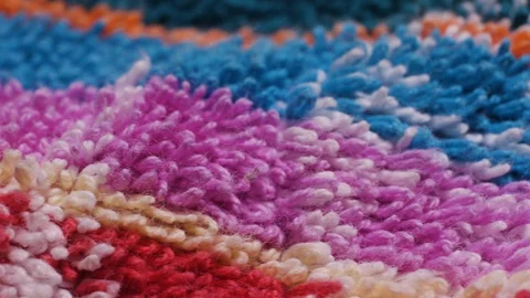 Multicolored microfiber texture in macro shot Stock Footage 127855882