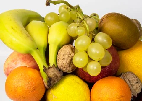 Multicolored mixed fruit vase Stock Photos