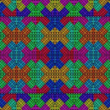  Multicolored Modern Geometric Pattern Modern geometric hexagon and circle... Stock Photos