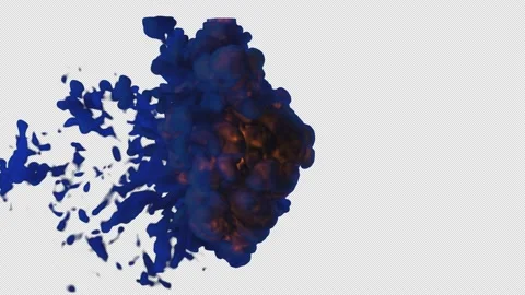 Multicolored movement of fire and smoke on a transparent background. Stock-Footage 202187023