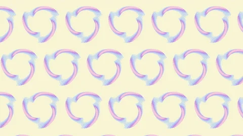 Multicolored moving pattern of endless circular shapes. 3d render loop animation Stock Footage 146068757