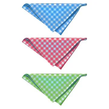 Multicolored napkins in the cage. Illustrazione stock