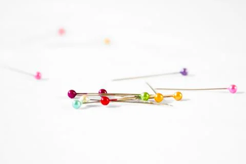 Multicolored needles Stock Photos