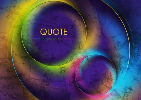 Multicolored neon glossy liquid circles geometric grunge abstract background Illustrazione stock