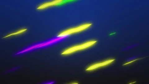 Multicolored neon glowing fast moving lines from left to right interference Stock Footage 219756610