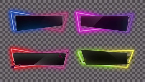 Multicolored neon light  Vídeo Stock 129721854