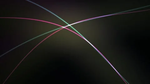 Multicolored Neon Light Lines Intersection. Stock Footage 340035780