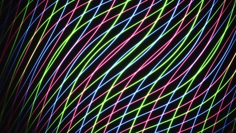 Multicolored neon lines on black background. Stock Footage 335963569