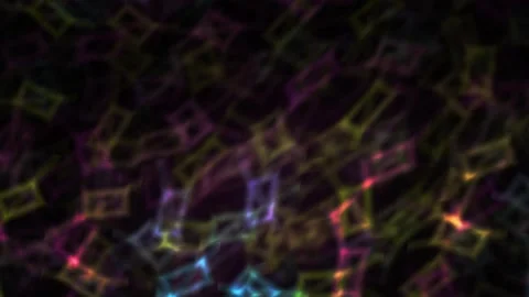 Multicolored neon rectangles on black. Stock Footage 337515673