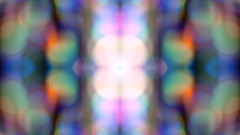 Multicolored neon sci-fi trendy glittering symmetrical holographic slowly moving Video stock 121343432