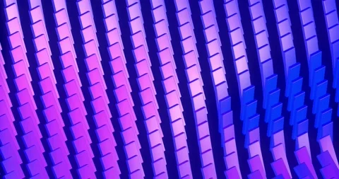 Multicolored Neon Spectrum Circular plates rotating and Waving, 4K Seamless Loop Stock Footage