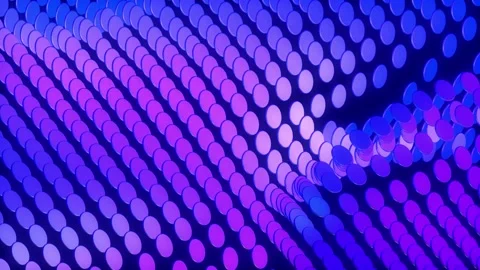 Multicolored Neon Spectrum Circular plates rotating and Waving, 4K Seamless Loop Stock Footage 153666172