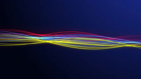 Multicolored neon stripes rotating in space Abstract background Stock Footage 149110965