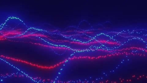 Multicolored Neon Waves Stock Footage 278582689