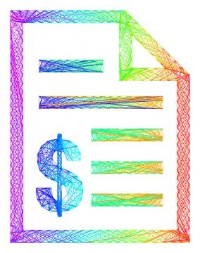 Multicolored Network Price List Illustrazione stock