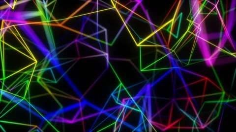 Multicolored network.Abstract background . Seamless loop. Stock Footage 100674525