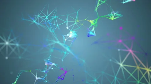 Multicolored network.Abstract moving background. Seamless loop. Stock Footage 103120631
