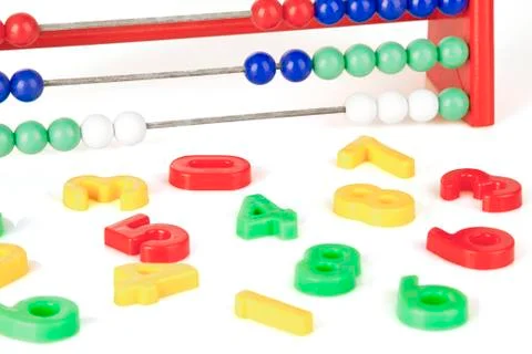 Multicolored numerics Foto stock