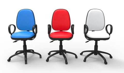 Multicolored Office Chairs Stock Illustration
