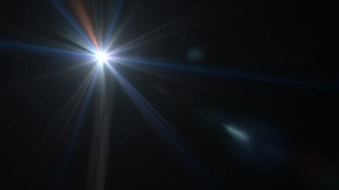 Multicolored Optica lLens Flare Light Burst On Black  Background Stock Footage 248524201