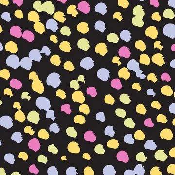 Multicolored Organic Shapes Pattern On Dark Background Stock-Illustration