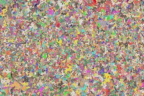 Multicolored organic Turing pattern abstract background Stock Illustration