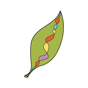 Multicolored ornamental leaf Stock-Illustration