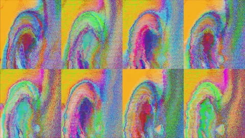 Multicolored ornamental sci-fi elegant iridescent background, psychedelic Stock Footage 151220507