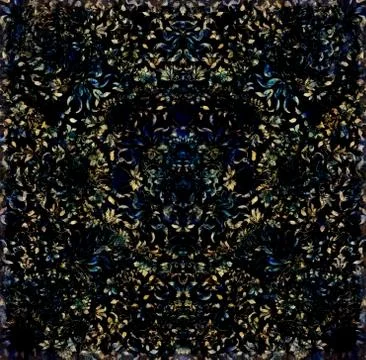 Multicolored ornamental structure pattern. Floral ornament background. Illustrazione stock