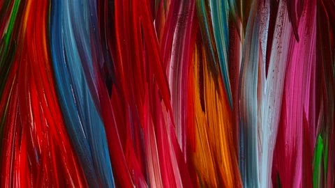 Multicolored paint strokes Stock Footage 154570240