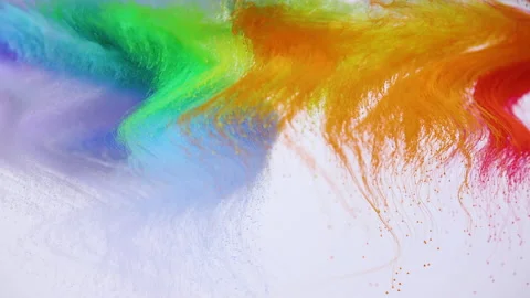 Multicolored Paint In The Water Stock Footage 170462019