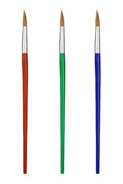 Multicolored paintbrushes Stock Photos