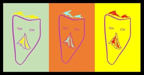 Multicolored painting 库存插图