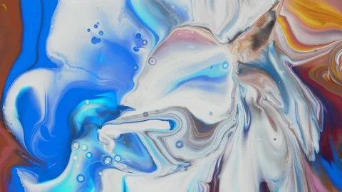 Multicolored paints create a beautiful abstract background. Stock Footage 153913303