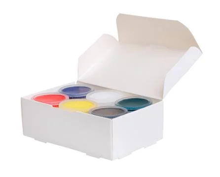 Multicolored paints Stock Photos
