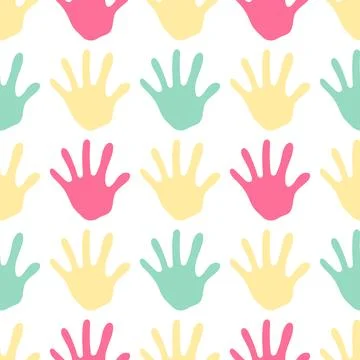 Multicolored palm seamless pattern Stock Illustration