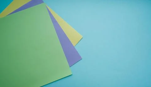 Multicolored paper backgrounds, sheets of paper with place for text Stock Photos