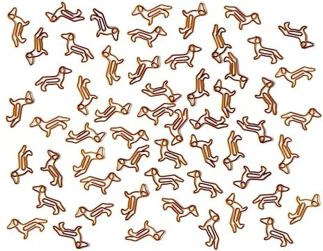 Multicolored paperclips background texture. Seamless multiplle paper clips pa Stock Photos