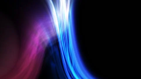 Multicolored parabolic strands moving randomly in dark space Stock Footage 225743021