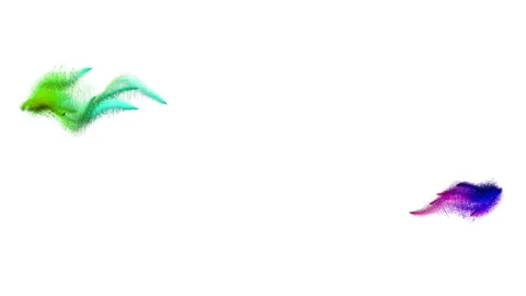 Multicolored particle streams Stock Footage 90516014