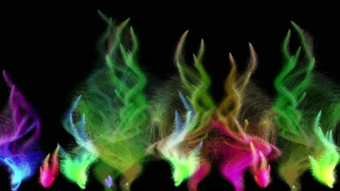 Multicolored particle streams 스톡 동영상 90526296