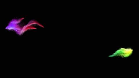 Multicolored particle streams Stock Footage 90526344