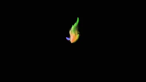 Multicolored particles on black Video stock 90557862